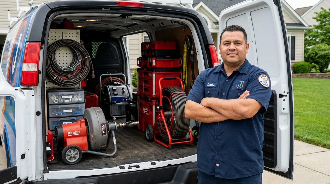 Professional drain cleaning equipment and Johns Plumbing LLC plumber in Tullahoma