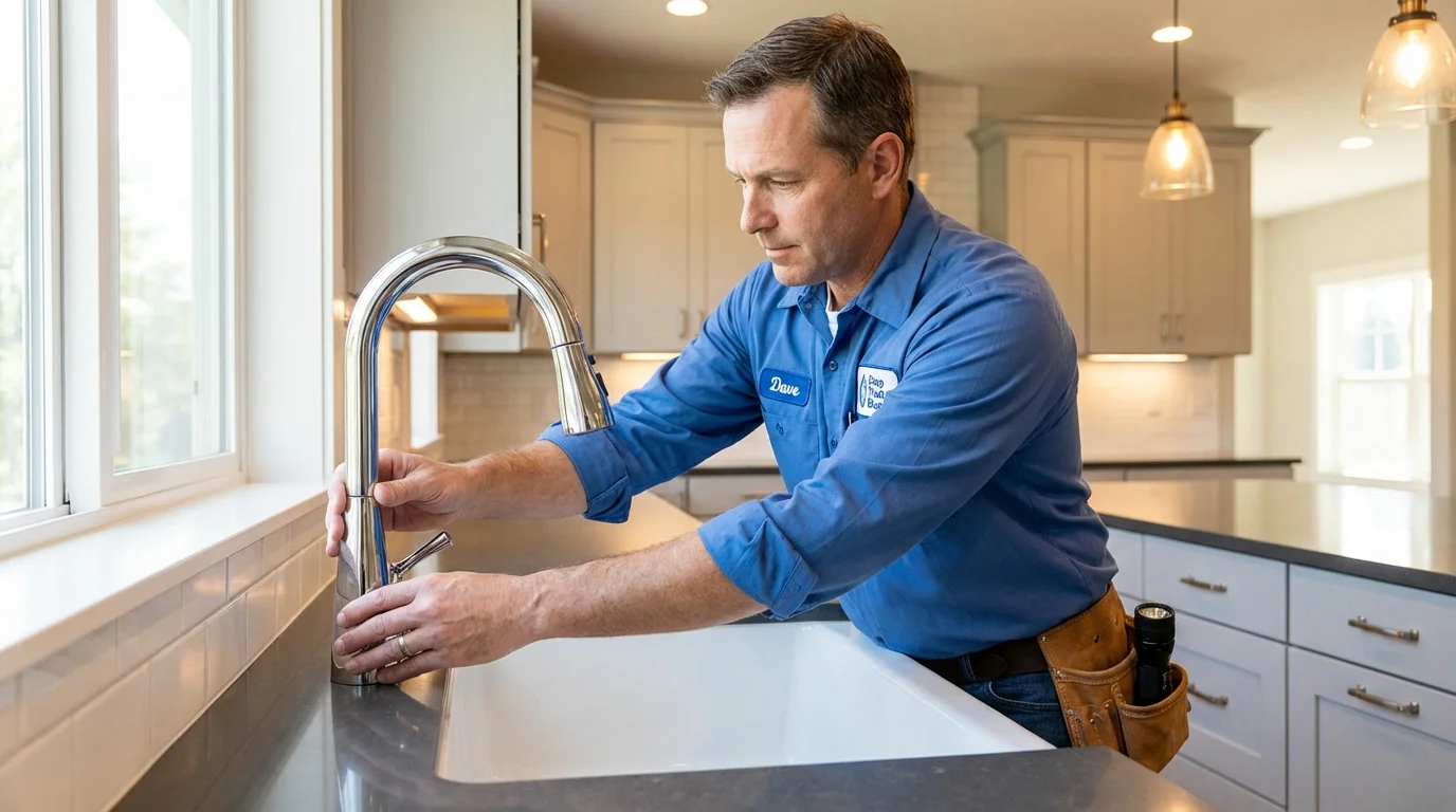 Kitchen faucet installation by Johns Plumbing LLC in Tullahoma